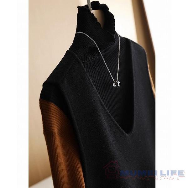 V襟ジャンバースカート 暖か 防寒 ひざ丈 ダブルポケット ジャンパー