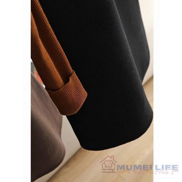 V襟ジャンバースカート 暖か 防寒 ひざ丈 ダブルポケット ジャンパー