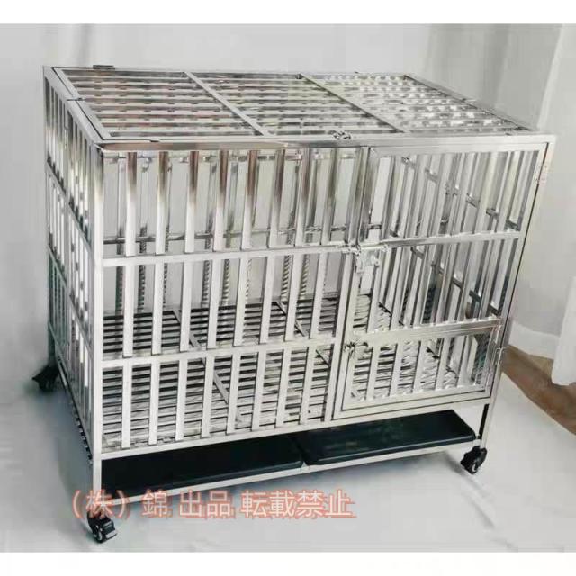 耐荷重300KG ステンレス鋼大型犬 ケージ 室内犬 ゲージ 犬小屋・ケージ