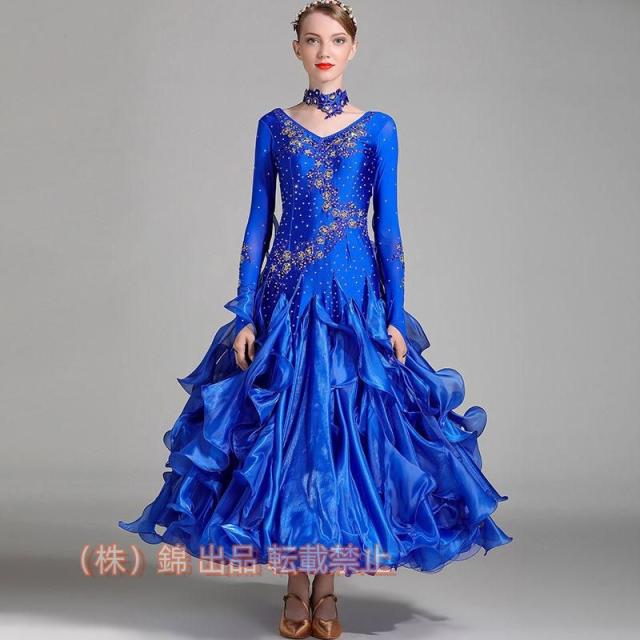 社交ダンス衣装 社交ダンスドレス ダンス衣装 レディース 発表会ドレス ステージ衣装 競技用ドレス モダンドレス 錦 練習着 演出用 ワンピース イベント全7色