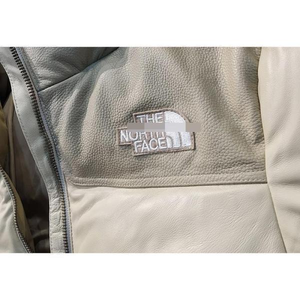 ダウンジャケット シープスキンカーハイドパッチワーク羊革 レザー