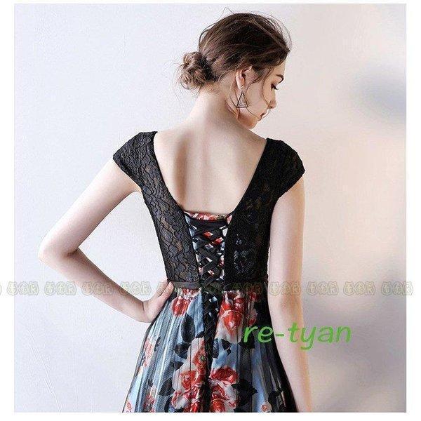 カラードレス花柄ロングドレスイブニングドレスウェディングドレス安い