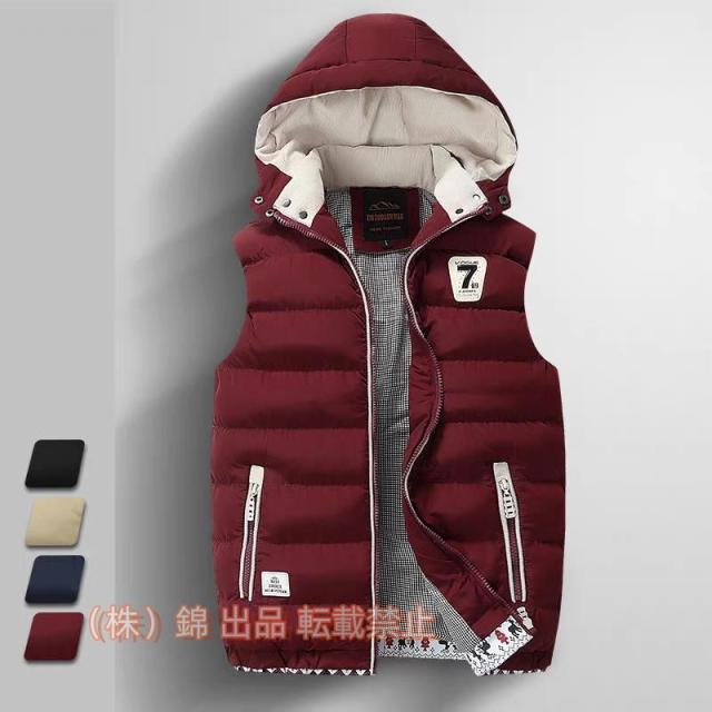 ダウンベスト メンズ 中綿ベスト アウター スタンドカラー