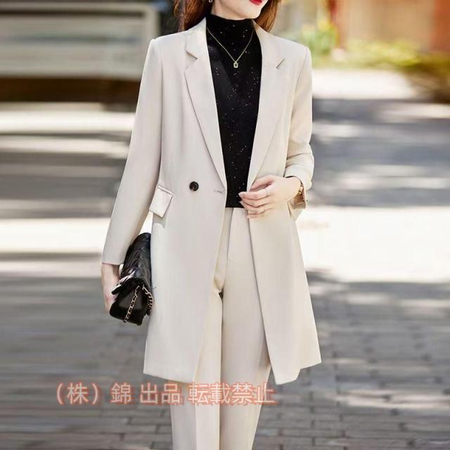 スーツ レディース パンツスーツ ビジネススーツ テーラードジャケット 2点セット 入学式 卒業式 株式会社錦 セレモニースーツ 大きいサイズ 女性 就活 通勤