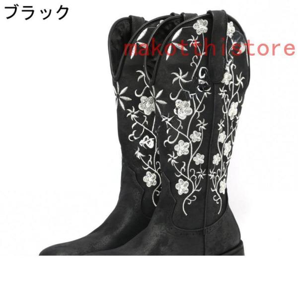 ウエスタンブーツ ウエスタン カントリーダンス カウボーイ 刺繍