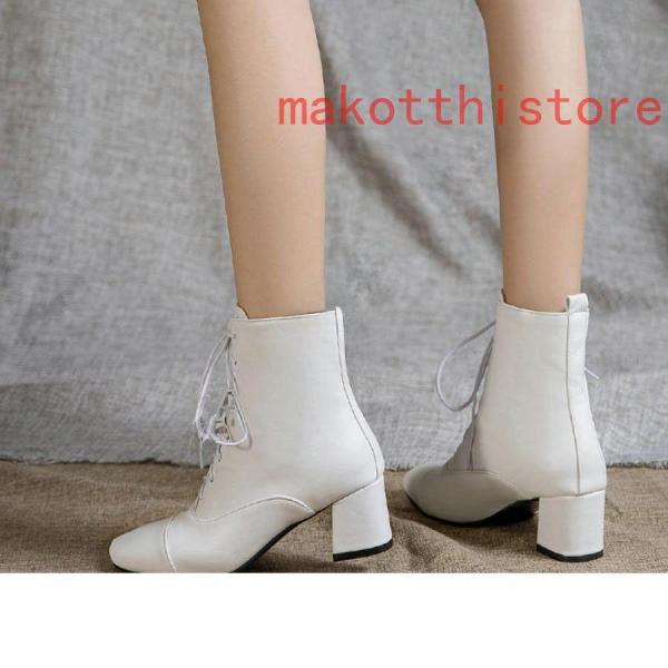 ブーツ袴用編み上げスムース7ホールレディースブーツレディース袴用