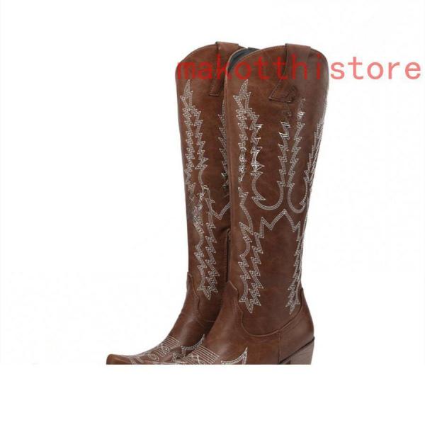 ウエスタンブーツ ウエスタン カントリーダンス カウボーイ 刺繍