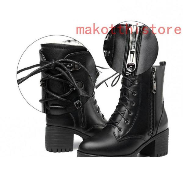 ブーツレディース疲れない靴レースアップショートブーツ編み上げブーツ