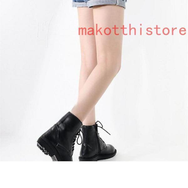ブーツレディースショートブーツ編み上げブーツショート軽量編み上げ