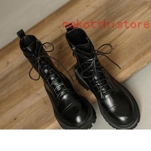 レディース ブーツ シューズ 8ホール 革靴 皮靴 本革 レースアップ クラシック 錦 トレッキング シューズ 通気性 アウトドア 日常着用 安定感有通勤通学 4.5cm