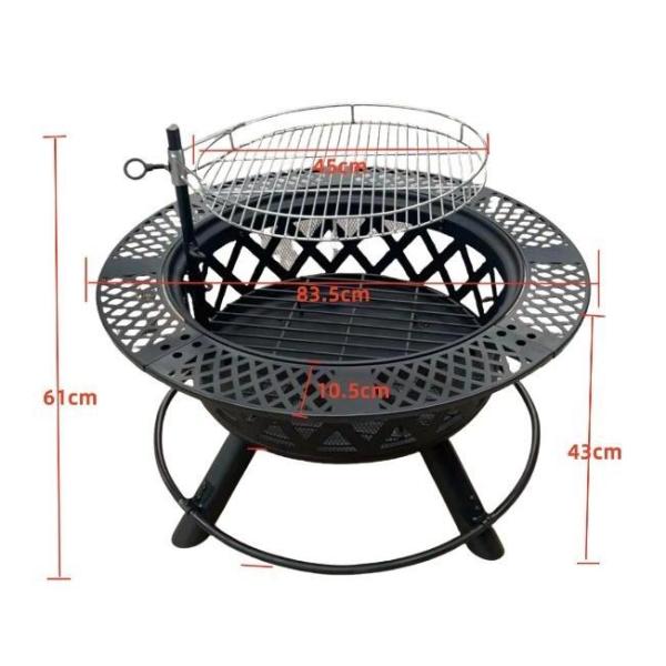 庭園回転式二層昇降焼炉丸形焼炉囲炉 株式会社錦