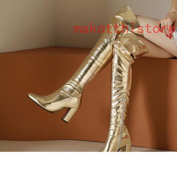 ニーハイブーツ ロングブーツ レディース 高筒ブーツ サイハイブーツ 錦 疲れない ブーツ シンプル サイドジップ 大きいサイズ ハイヒール 太ヒー 歩きやすい ニーハイブーツ ロングブーツ レディース 高筒ブーツ サイハイブーツ