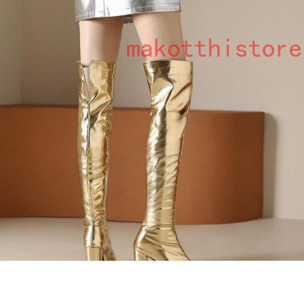 ニーハイブーツ ロングブーツ レディース 高筒ブーツ サイハイブーツ