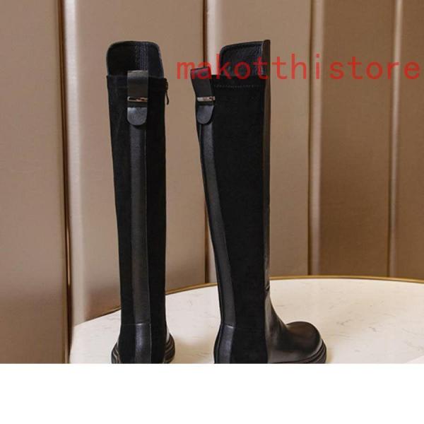ロングブーツ厚底膝丈ジョッキーブーツレディース高筒靴長ブーツ