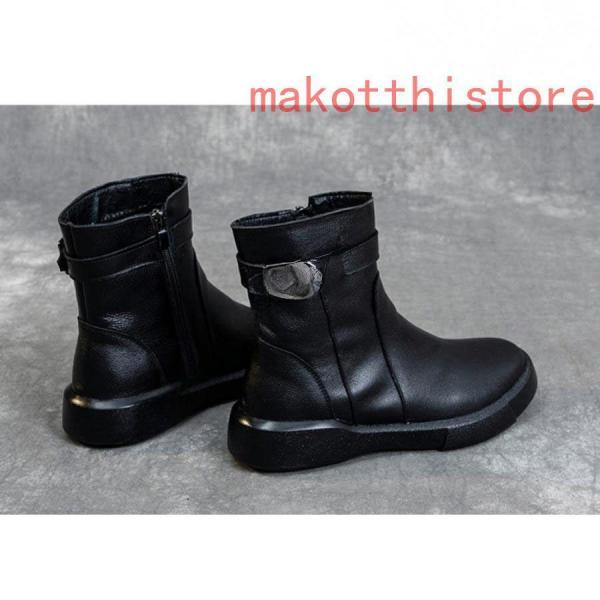 レディースショートブーツぺたんこアンクルブーツ春秋冬防寒滑り止め錦