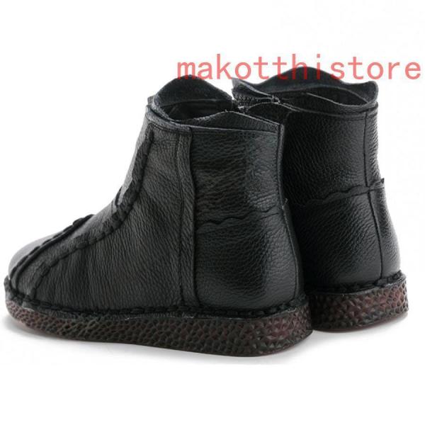 サイドジッパー付きサイドゴアブーツレディースショートブーツ