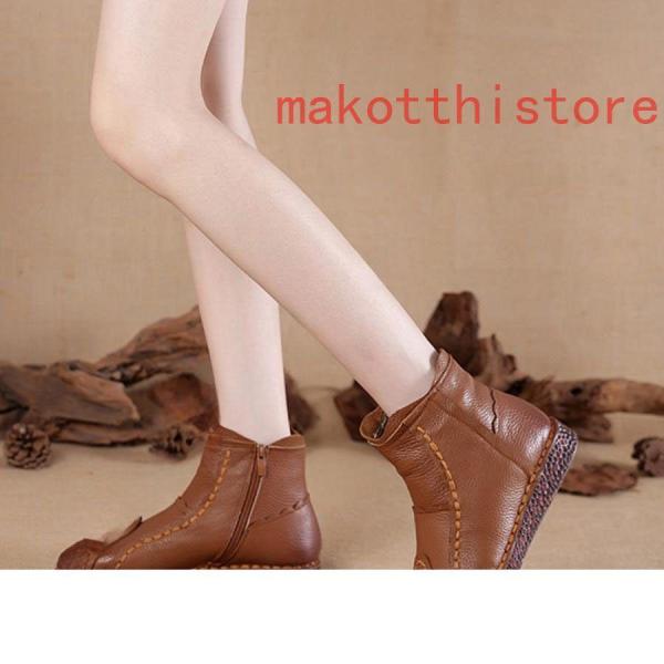 サイドジッパー付きサイドゴアブーツレディースショートブーツ