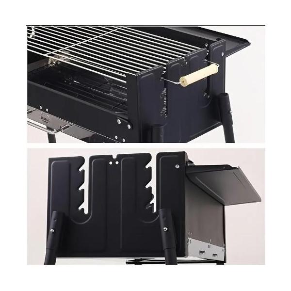 折りたたみ式バーベキューグリル 中型 黒 折りたたみ式バーベキューグリル 中型 黒