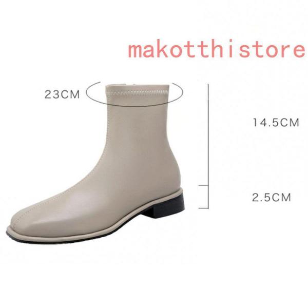 ブーティー ショートブーツ 黒 スクエアトゥ オフィス ビジネス 定番