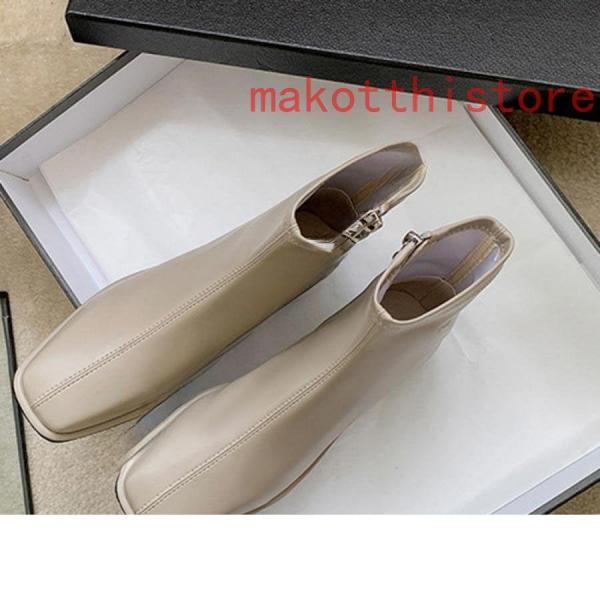 ブーティー ショートブーツ 黒 スクエアトゥ オフィス ビジネス 定番