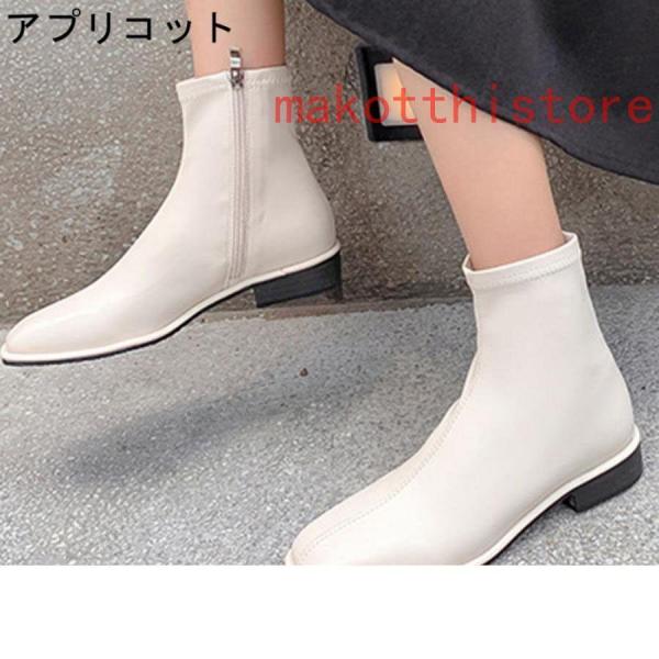 ブーティー ショートブーツ 黒 スクエアトゥ オフィス ビジネス 定番