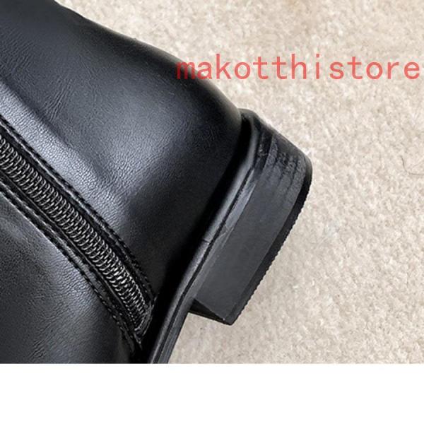ブーティー ショートブーツ 黒 スクエアトゥ オフィス ビジネス 定番