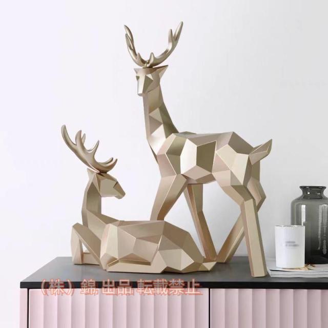 鹿の像家族鹿の置物樹脂彫刻家の装飾株式会社錦トナカイ