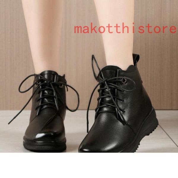 スノーブーツレディースレースアップブーツカジュアルシューズ
