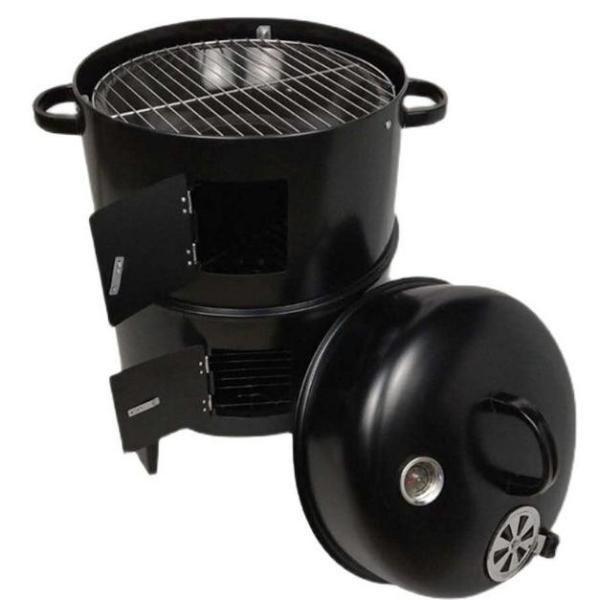 バーベキューコンロ木炭家庭用スモークコンロ 株式会社錦 屋外でベーコンを焼く二段焼きグリル串焼きコンロ バーベキューコンロ木炭家庭用スモークコンロ 株式会社錦 屋外で