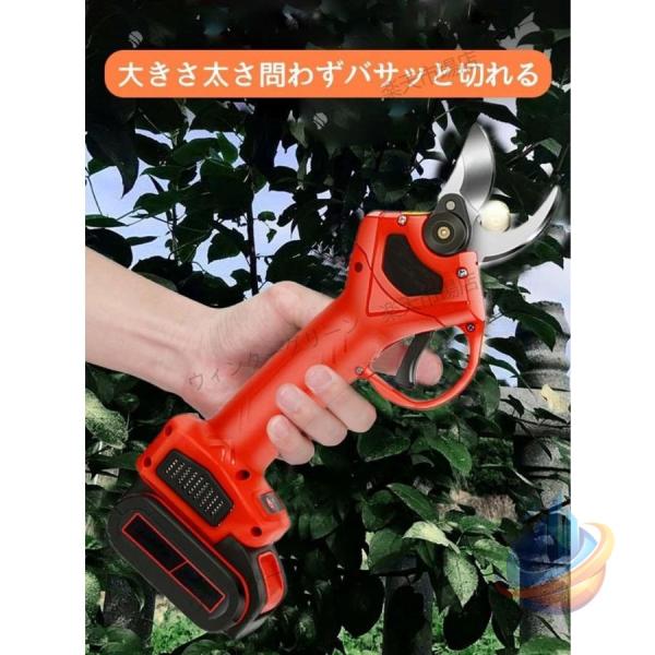 剪定ばさみ 電動 剪定バサミ 充電式 レディース 剪定鋏 コードレス 軽量ゾンチー枝切り 枝切ばさみ バサミ 電動ハサミ 直径30mm 女性 庭木 果樹用 園芸用