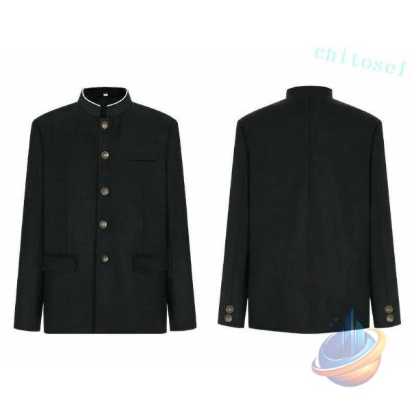 洗濯機丸洗い メンズ 学生服 上下セット 超黒ハイグレード 上着 ズボン 形態安定ゾンチースリム体 全国標準型 男子 冬 制服 黒 詰襟 ラウンド襟 学ラン ふんわり_14