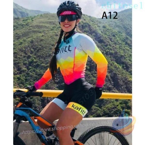 トライアスロンウェア レディース 女性 職業 トライアスロンスーツ 服 サイクリングスキンゾンチースーツボディセット ロンパース 着回し 体型カバー 上品見え_12