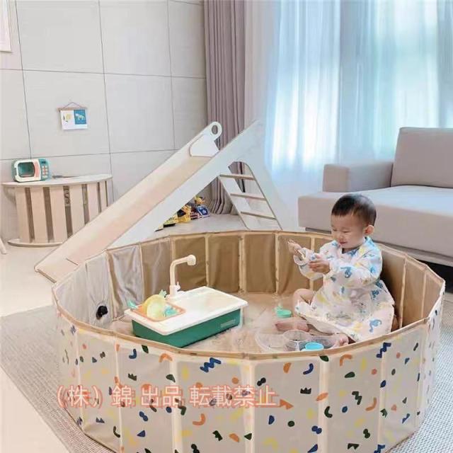 折りたたみプール 折り畳みプール 空気不要 家庭用プール砂遊び株式会社錦 子供用 室内丸型 小さい 浅い 80×20cm ビニールプールボールプール ベランダプール