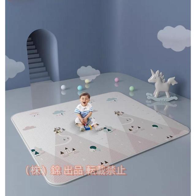 ベビーマット プレイマット 180*200cm 厚手 2.5cm やわらかクッションマット ロールマット XPE素材 防水 防音 抗菌株式会社錦 床暖房対応 防炎