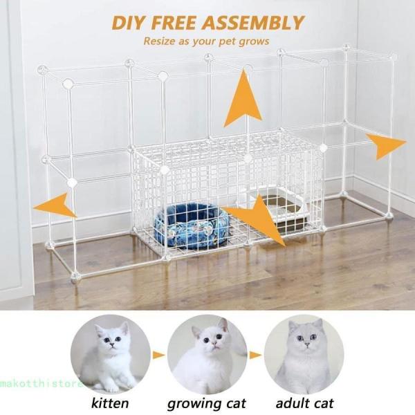 猫ケージ屋内猫囲い取り外し可能な金属製小動物ケージペットベビー