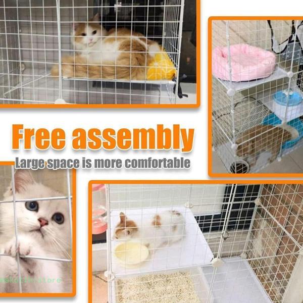 猫ケージ屋内猫囲い取り外し可能な金属製小動物ケージペットベビーサークル錦ポータブル猫ハウスペットフェンス庭のフェンスモルモットバニーフェレット 猫ケージ屋内猫囲い取り外し可能な金属製小動物ケージペットベビー