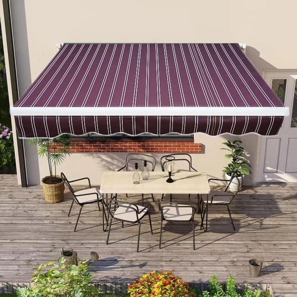 防水およびUV 伸縮式 オーニングテント 、 壁際 2/3/4/5M アウトドアオーニング、株式会社錦アルミ合金 庭の日よけ格納式キャノピーオーニン