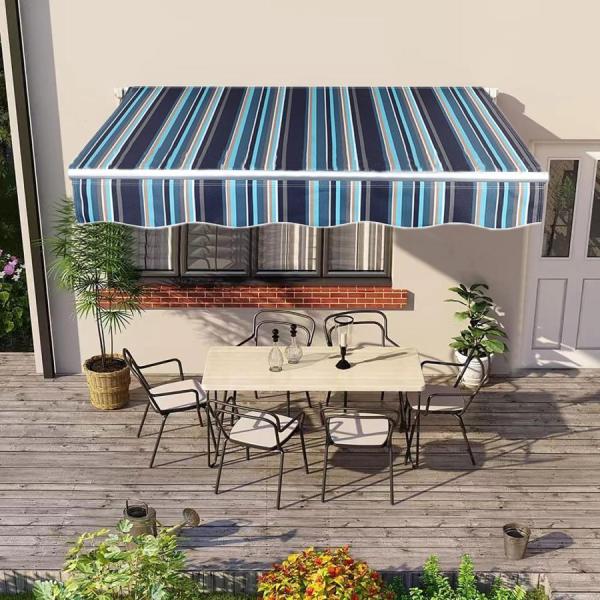 防水およびUV 伸縮式 オーニングテント 、 壁際 2/3/4/5M アウトドアオーニング、株式会社錦アルミ合金 庭の日よけ格納式キャノピーオーニン