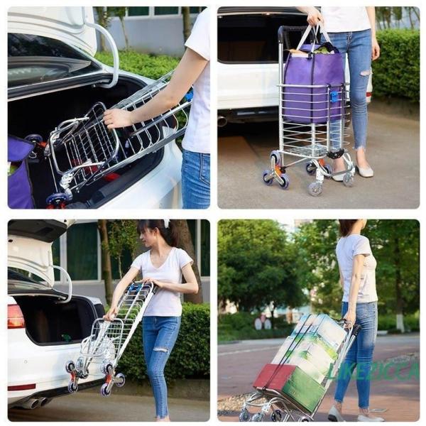手押し車 老人 高齢者 ショッピングカート キャリーカート おしゃれ 軽量 お買いものカート 高齢者 折りたたみ 株式会社錦老人車 8輪 介護用品_15