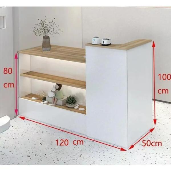 受付カウンター レジ カウンターレジ おしゃれ 株式会社錦 レジカウンター 受 レジ 120*50*100CM 画像通り(左回転)