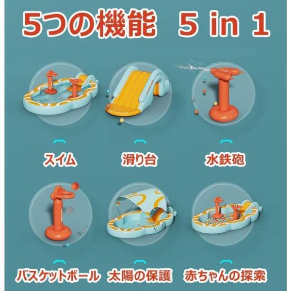 2023業界新発想】プール滑り台付き大型家庭用ビニールプールエアー