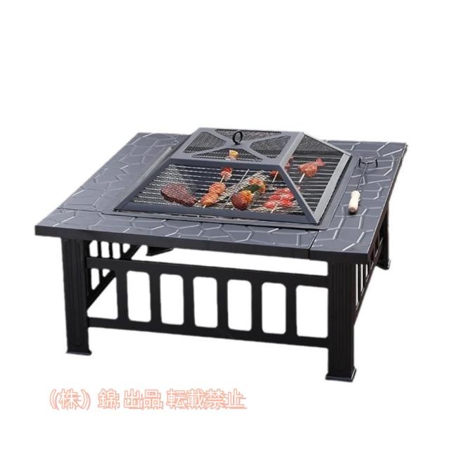 ファイヤーピット焚き火台テーブルバーベキュー囲炉裏焼肉テーブル自宅庭大人数耐熱性自宅庭家庭用錦囲炉裏おしゃれ焚き火台グリルキャンプ用