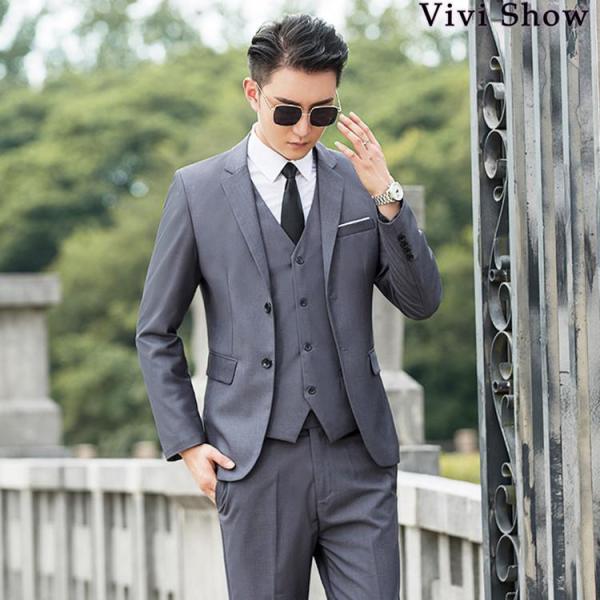 スリーピーススーツ メンズ 3ピース ビジネススーツ 株式会社錦 スリーピース ベスト付 シングルスーツ 成人式 結婚式 通勤 スリーピーススーツ メンズ 3ピース ビジネススーツ 株式会社錦