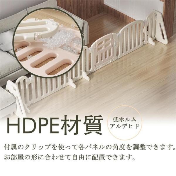 キッズパーテーション ベビーゲート テレビ 360cm 260cm ベビーサークル ワイド ベビーガード 株式会社錦 置くだけ 自立式 ドア付き 柵 簡単設置_5