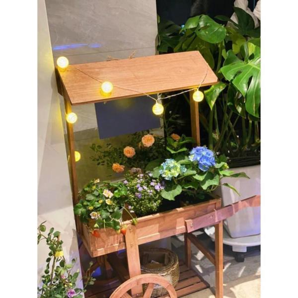 フラワースタンド 屋外 フラワーラック 花棚 植物棚 盆栽棚 屋台 棚 庭 レトロ アンティーク 植物スタンド 園芸ラック 株式会社錦木製 園芸 盆植え_5