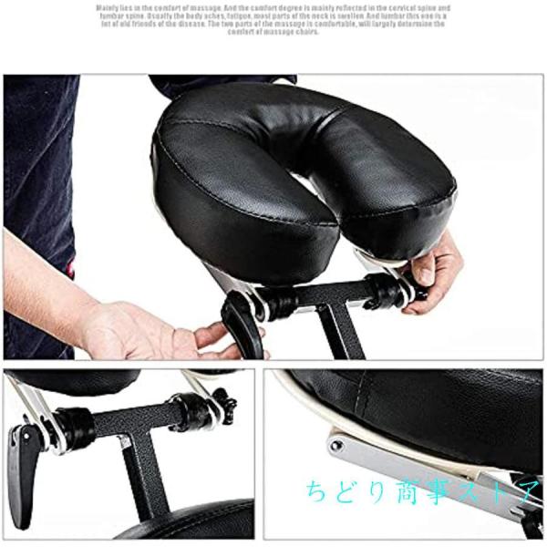 折りたたみ式マッサージチェア高さ調節可能なポータブルタトゥーチェアセラピーチェア滑り止めフットパッドとキャリーバッグ付き錦人間工学に基づいたフェイ 折りたたみ式マッサージチェア高さ調節可能なポータブルタトゥーチェア