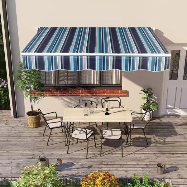 防水およびUV 伸縮式 オーニングテント 、 壁際 2/3/4/5M アウトドアオーニング、株式会社錦アルミ合金 庭の日よけ格納式キャノピーオーニン