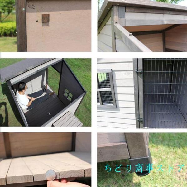 ペットケージ 犬用サークル 中、大型犬 ケージ ，無垢材の犬小屋 屋外の木造犬小屋 大型犬小屋 株式会社錦 屋外防水犬小屋 (Size : 84*74*80cm)_4