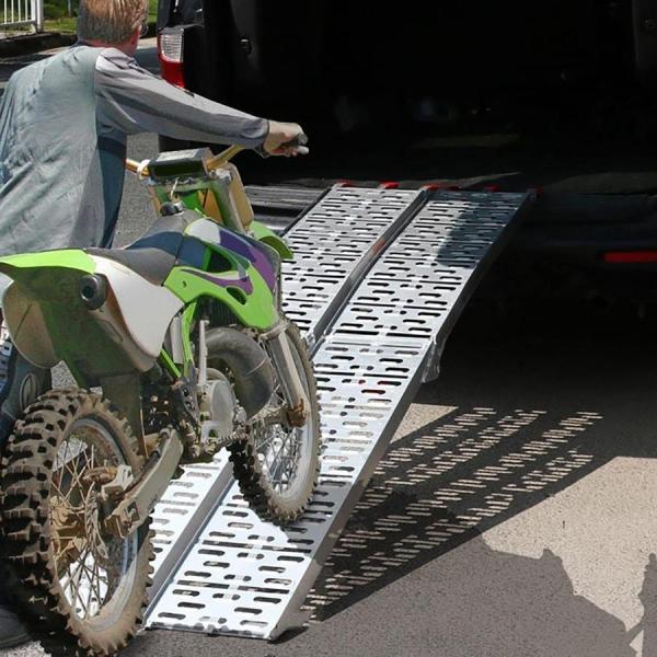 ローディングラダーレール アルミラダーレール 延長長さ274CM 積載用スロープ スチールラダー タイヤスロープ 錦負荷容量270KGバイクラダートラックローディン