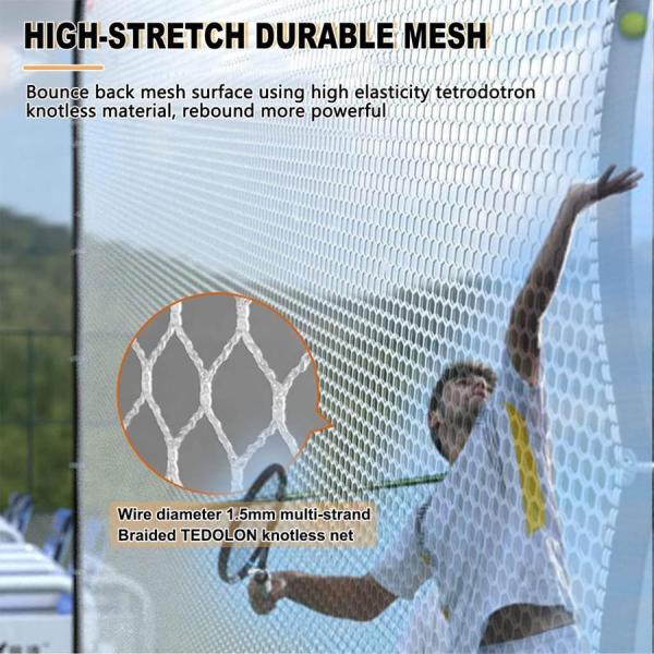 テニスリバウンダーネット9x7フィート、ポータブル、簡単な組み立て